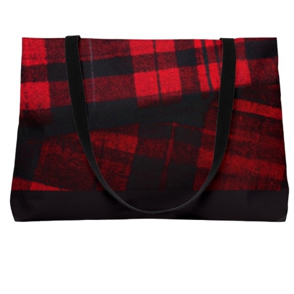 Statuesk Beauty Plaid Bow Weekender Bag - Picture 4 of 5